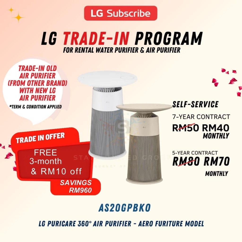 LG Subscribe Rent Up Air Purifier Aerofurniture air purifier