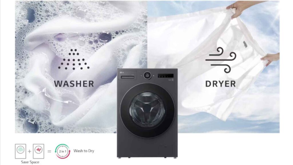 LG Subscribe 15/8kg Front Load Washer Dryer setapak