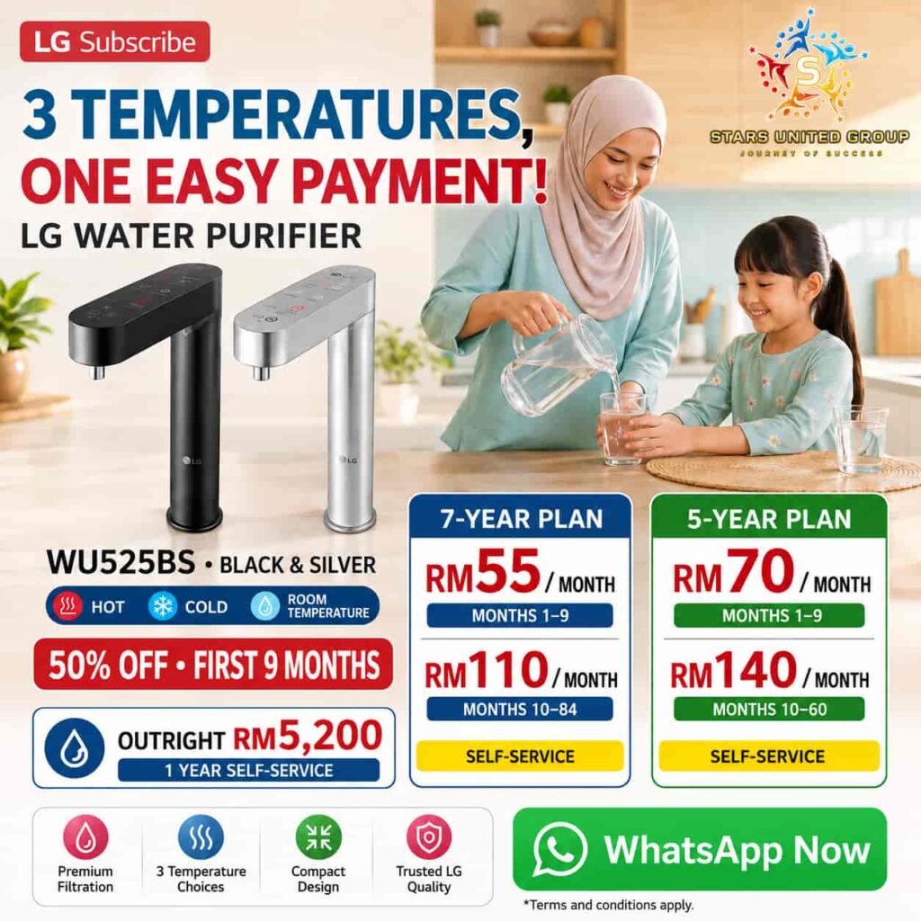 LG Tankelss Undersink Water Purifier WU525BS